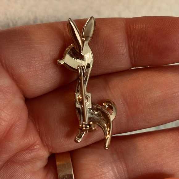 Cute Kitschy Vintage Gold-tone  Animal Brooch with Jiggly Eye - Picture 4 of 4